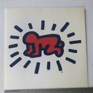Keith Haring Sticker decals from Pop Shop NYC Extremely Rare Baby Crawl Pop Art